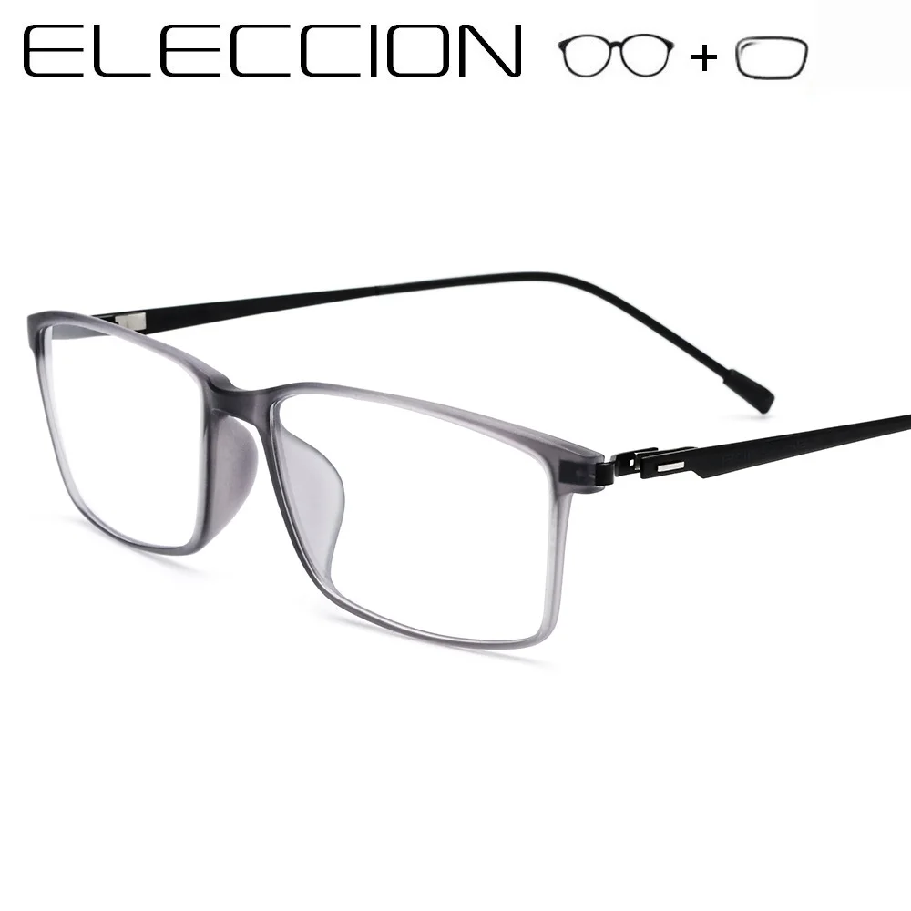 ELECCION TR90 Рецептурные очки женские 2019 Новые квадратные для мужчин близорукость