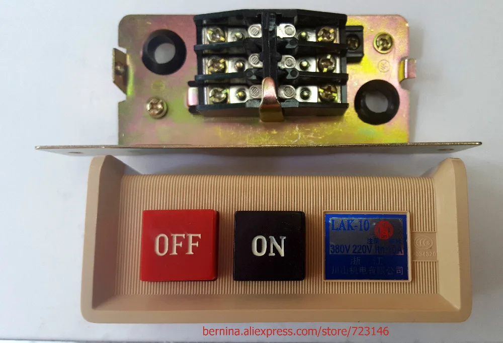 ON & OFF SWITCH FOR INDUSTRIAL SEWING MACHINE MOTOR 380 VOLT 220 VOLT WIRE NOT INCLUDED FOR JUKI BROTHER TOYATA TYPICAL SIRUBA
ON & OFF SWITCH FOR INDUSTRIAL SEWING MACHINE MOTOR 380 VOLT 220 VOLT WIRE NOT INCLUDED FOR JUKI BROTHER TOYATA TYPICAL SIRUBA