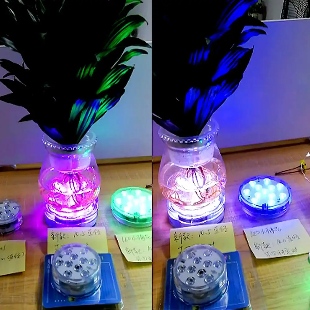 12 Led Remote Controlled RGB Submersible Light Battery Operated Underwater Night Lamp Outdoor Garden Party Decoration | Освещение