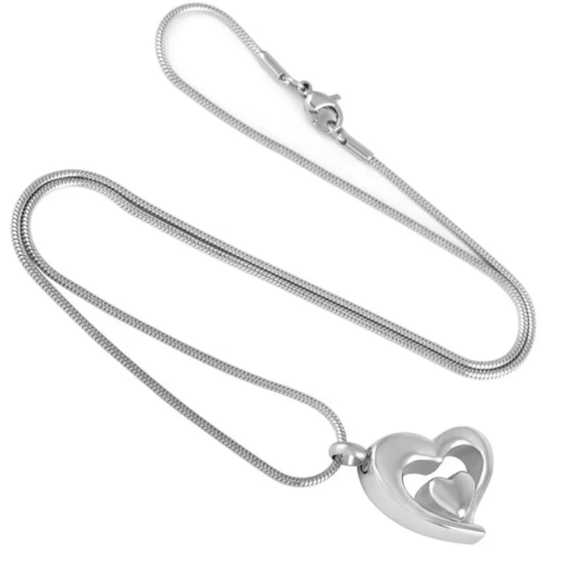 IJD8734 Stainless Steel Hearts Cremation Necklace for Ashes Urn Keepsake Memorial Double Heart Pendant Jewelry
IJD8734 Stainless Steel Hearts Cremation Necklace for Ashes Urn Keepsake Memorial Double Heart Pendant Jewelry