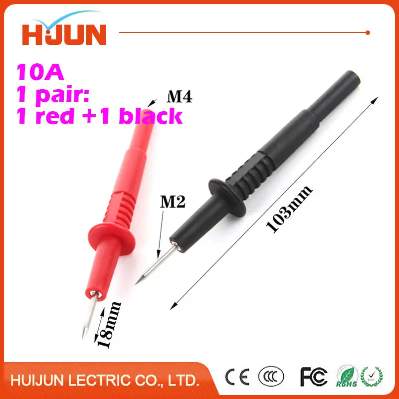 1pair 2pcs L103mm Spring Test Probe Tips Insulated Test Wire Connector for Multimeter Stainless Steel Needle Test Leads Pin
1pair 2pcs L103mm Spring Test Probe Tips Insulated Test Wire Connector for Multimeter Stainless Steel Needle Test Leads Pin
