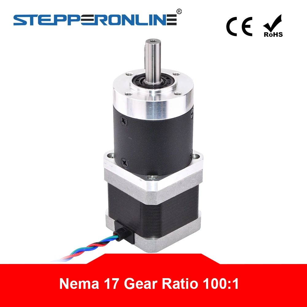 NEW 100:1 High Precision Planetary Gearbox Reducer Nema 17 Gear Stepper Motor L=39mm 1.68A for CNC 3D Printer
NEW 100:1 High Precision Planetary Gearbox Reducer Nema 17 Gear Stepper Motor L=39mm 1.68A for CNC 3D Printer
