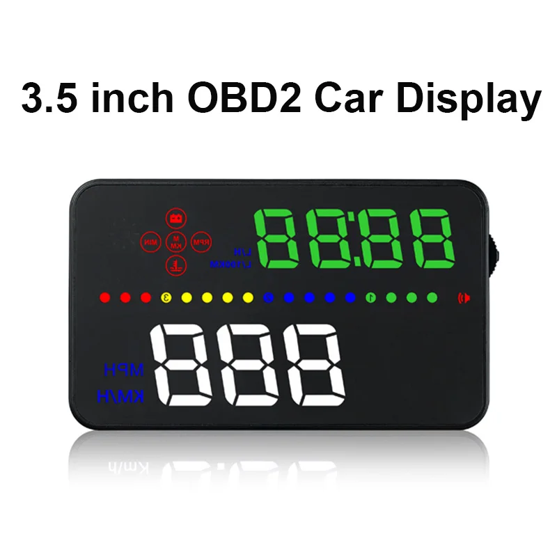 Цифровой Автомобильный спидометр HUD Head Up Display OBD2 авто MPH км/ч скорость лобового