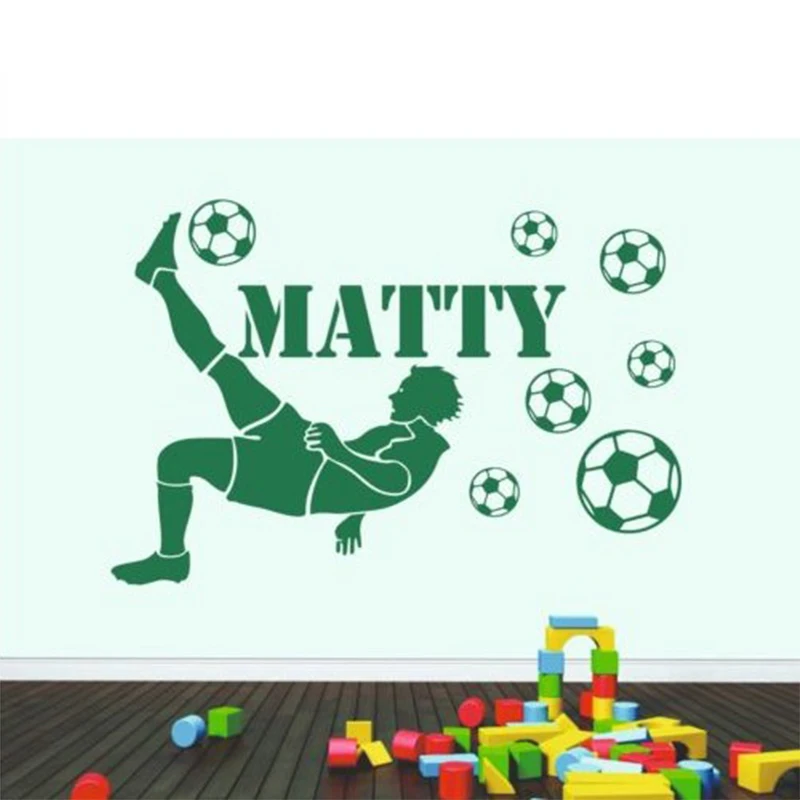 Custom Personalised Name Wall Stickers Football Player Boys Kids Bedroom Decal Decoration
Custom Personalised Name Wall Stickers Football Player Boys Kids Bedroom Decal Decoration