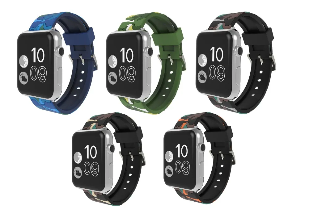Камуфляжный спортивный силиконовый ремешок для iWatch 38 мм 42 мм, камуфляжный браслет с адаптером для Apple Watch серии 3 2 1
Камуфляжный спортивный силиконовый ремешок для iWatch 38 мм 42 мм, камуфляжный браслет с адаптером для Apple Watch серии 3 2 1