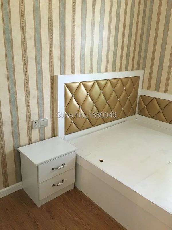 Nordic Style 3D PU Leather Wall Panel Diamonds Gold Leather Wall Sticker Interior Wall Decor for Bedroom Bedside Wall Art Decor
Nordic Style 3D PU Leather Wall Panel Diamonds Gold Leather Wall Sticker Interior Wall Decor for Bedroom Bedside Wall Art Decor
