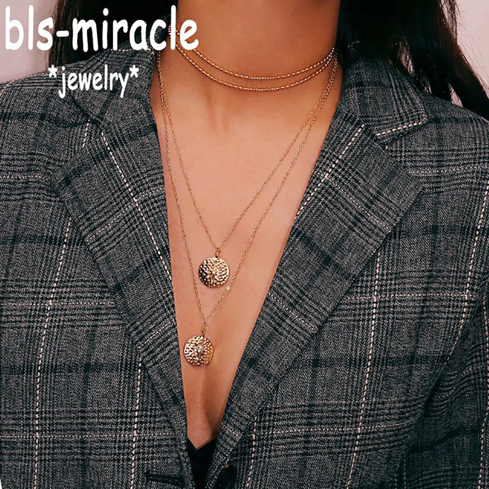 Bls-miracle Vintage Fashion Pillow ID Carved Item Jewelry Simple Multilayer Long Pendant Necklace Girl Gift N-019
Bls-miracle Vintage Fashion Pillow ID Carved Item Jewelry Simple Multilayer Long Pendant Necklace Girl Gift N-019