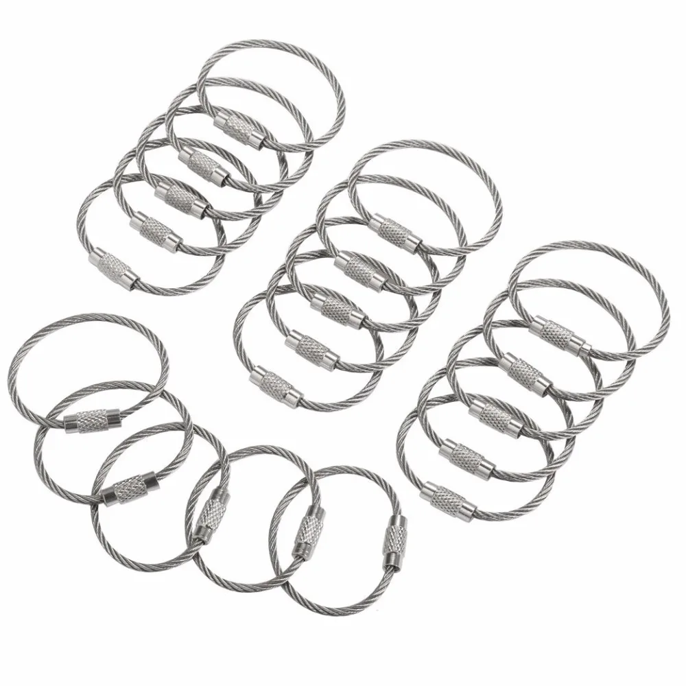 20pcs 10 12 15cm Stainless Steel Wire Keychains 1.5mm Cable Key Rings for Jewelry Connectors Findings
20pcs 10 12 15cm Stainless Steel Wire Keychains 1.5mm Cable Key Rings for Jewelry Connectors Findings