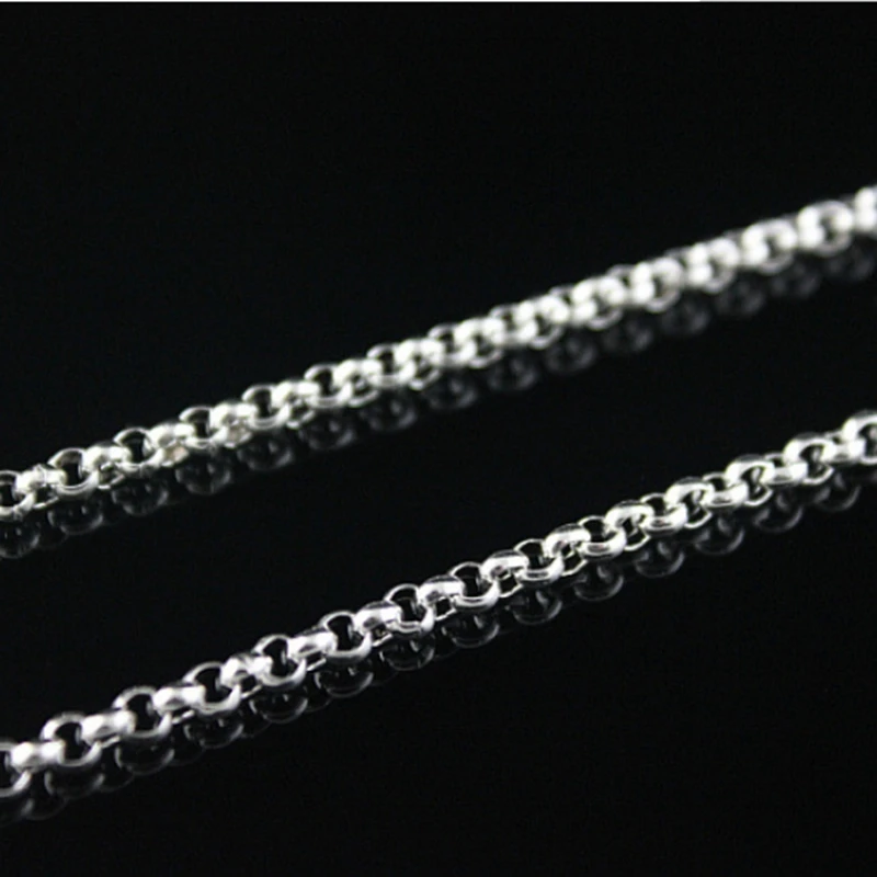 Бижутерия Colliers для женщин 2015 16 30 дюймов Rolo ожерелье из стерлингового серебра 925