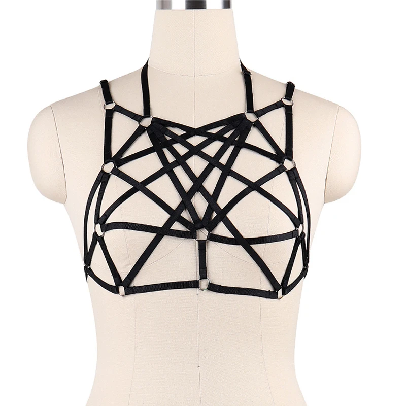 Body Harness of Women Sexy Bondage Lingerie Punk Gothic Tops Cage Bra Elastic Harness Belt Full Dance Festival Rave Wear
Body Harness of Women Sexy Bondage Lingerie Punk Gothic Tops Cage Bra Elastic Harness Belt Full Dance Festival Rave Wear