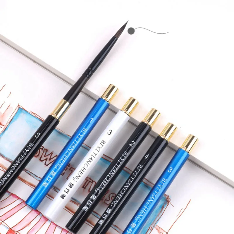 Watercolor brush animal hair pointed round head travel pen sketch gouache brush professional art painting adult hook line pen
Watercolor brush animal hair pointed round head travel pen sketch gouache brush professional art painting adult hook line pen