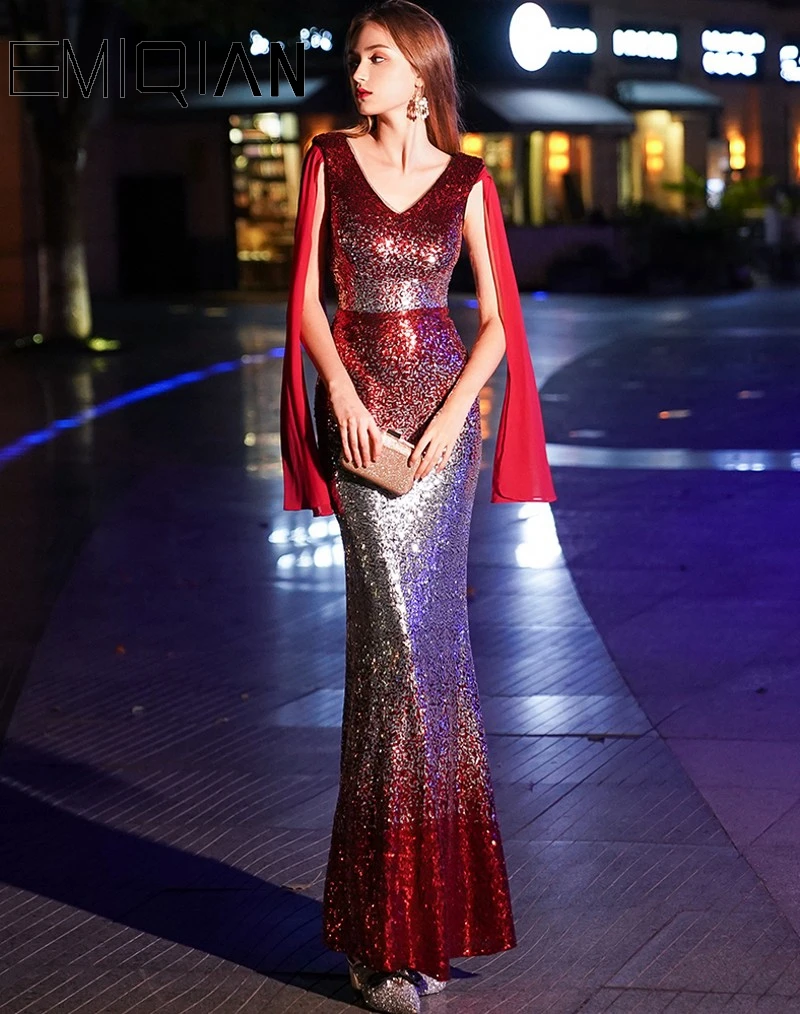 Long Evening Dress 2019 V-Neck Formal Gown Red Sequin Mermaid Evening Dresses Prom Party Dress
Long Evening Dress 2019 V-Neck Formal Gown Red Sequin Mermaid Evening Dresses Prom Party Dress