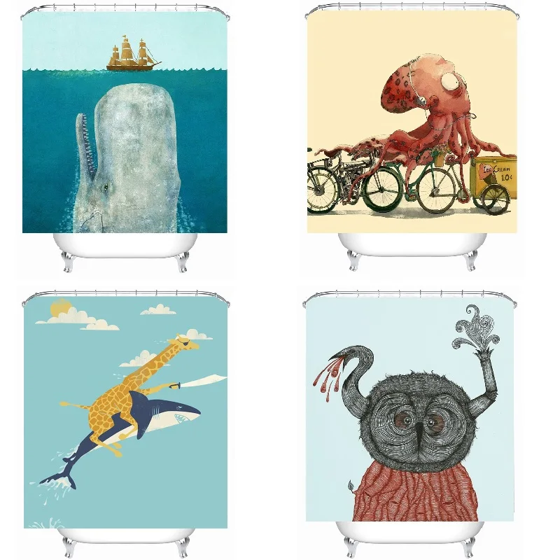 Cartoon Animal Shower Curtain Custom Waterproof Polyester Bath Curtain Bathroom Accessories Curtains Home Decoration 180x180cm
Cartoon Animal Shower Curtain Custom Waterproof Polyester Bath Curtain Bathroom Accessories Curtains Home Decoration 180x180cm