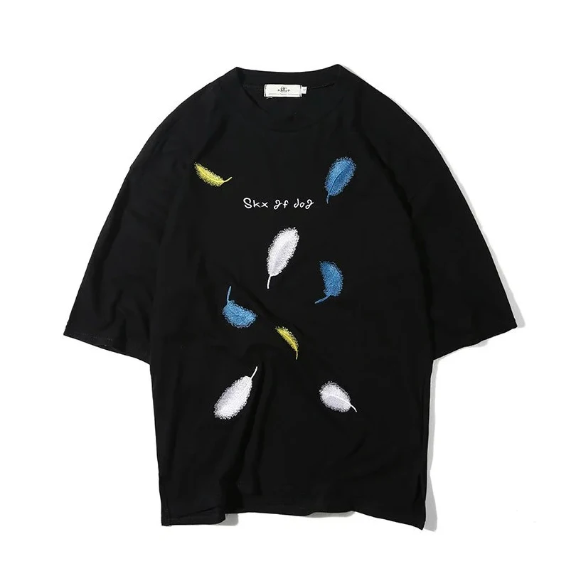 Yaffa Tamin Men T-shirt Summer 2018 O-Neck Feather Design Half Sleeves Casual Men's Tees New Print Cotton Black T-shirt
Yaffa Tamin Men T-shirt Summer 2018 O-Neck Feather Design Half Sleeves Casual Men's Tees New Print Cotton Black T-shirt