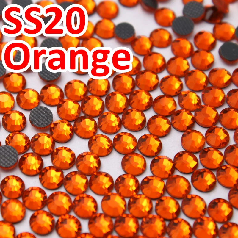 

Dmc Горячая фиксация Стразы оранжевого цвета SS20 (4,6-4,8 мм) размер 1440 шт. в пакете, плоский задний клей камень для одежды