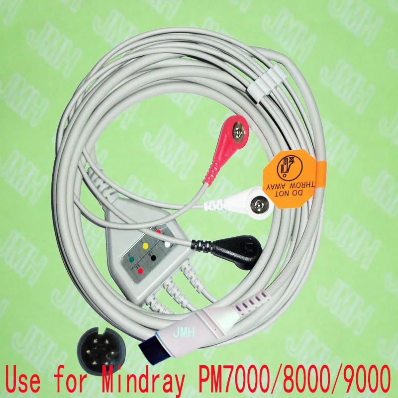 Совместимый 6pin Mindray PM9000, PM8000,PM7000 и машина Goldway ECG, цельный 3 свинцовый кабель и свинцовый провод, IEC или AHA.
Совместимый 6pin Mindray PM9000, PM8000,PM7000 и машина Goldway ECG, цельный 3 свинцовый кабель и свинцовый провод, IEC или AHA.