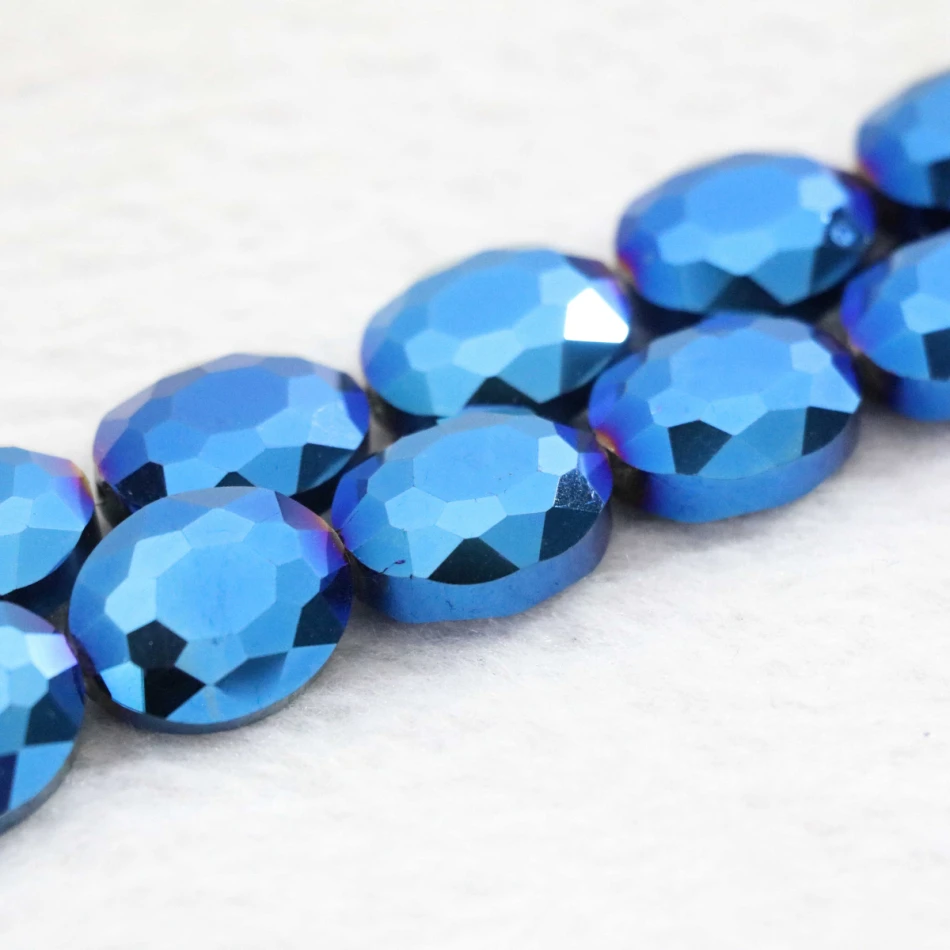 Multi color oval faceted crystal 20X16 glass charms newly diy jewelry loose beads 15" B1011
Multi color oval faceted crystal 20X16 glass charms newly diy jewelry loose beads 15" B1011