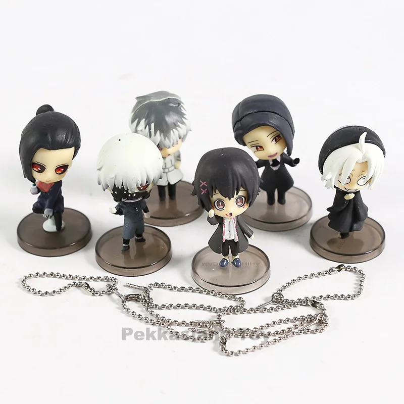 Tokyo Ghoul Kaneki Ken Juzo Suzuya Uta Souta Washuu Furuta Takizawa Seido PVC Figures Toys 6pcs/set
Tokyo Ghoul Kaneki Ken Juzo Suzuya Uta Souta Washuu Furuta Takizawa Seido PVC Figures Toys 6pcs/set