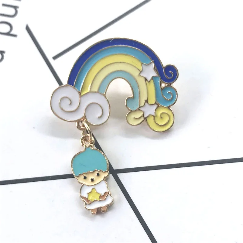 New blue cloud rainbow brooch blue prince children rainbow roll cute badge jewelry denim clothes pendant gift
New blue cloud rainbow brooch blue prince children rainbow roll cute badge jewelry denim clothes pendant gift