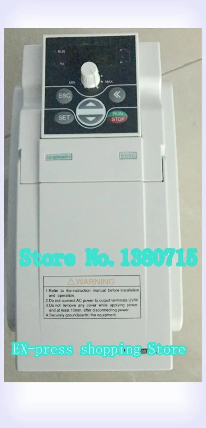 E550-2S0055L E550 2S0055L 1 Phase 220V 7.5HP 1000HZ 5.5KW 24A VFD Inverter Frequency for Spindle Variable Motor Controller New
E550-2S0055L E550 2S0055L 1 Phase 220V 7.5HP 1000HZ 5.5KW 24A VFD Inverter Frequency for Spindle Variable Motor Controller New