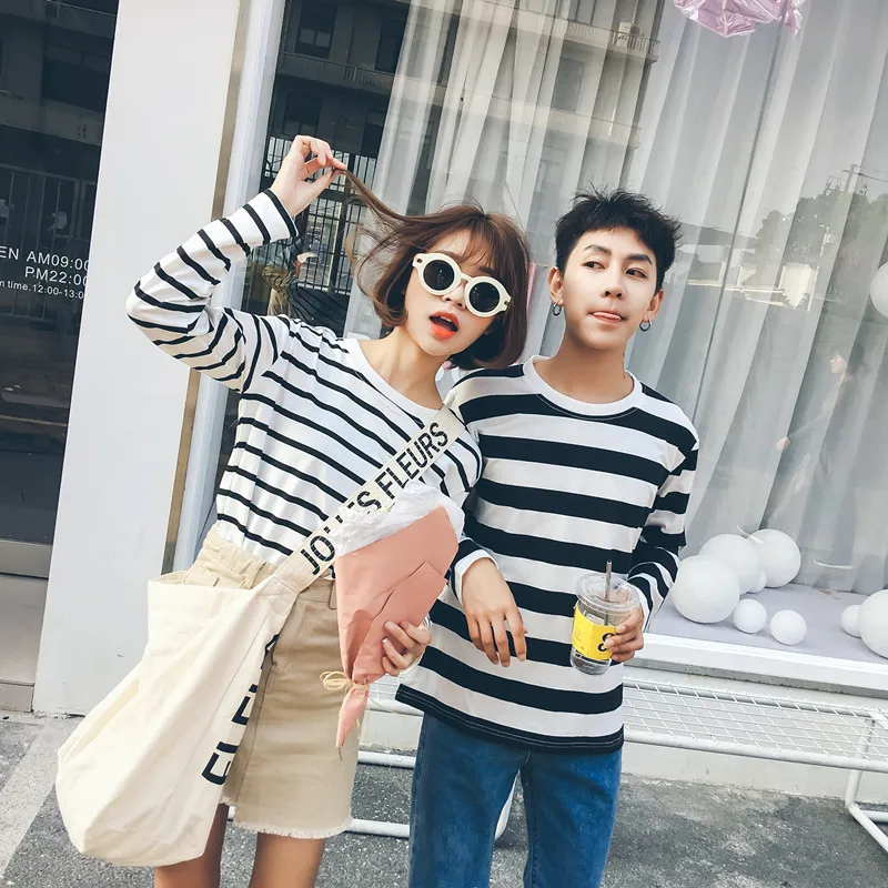 Striped T-Shirts for women men O-Neck collar Polyester T-Shirts Plus size women tops S-XXXL Full Sleeve casual T-Shirts girls
Striped T-Shirts for women men O-Neck collar Polyester T-Shirts Plus size women tops S-XXXL Full Sleeve casual T-Shirts girls