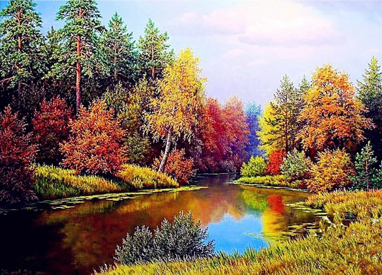 Diy 5D Diamond Painting Autumn Pond Full square Diamond Mosaic Picture natural Diamond Embroidery Landscape Pattern Rhinestones
Diy 5D Diamond Painting Autumn Pond Full square Diamond Mosaic Picture natural Diamond Embroidery Landscape Pattern Rhinestones