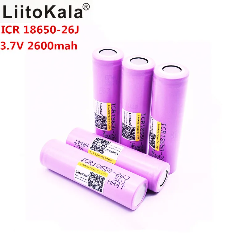 Новый 100% оригинал liitokala для Samsung 18650 2600 мАч icr18650-26j Перезаряжаемые литиевых Батарея