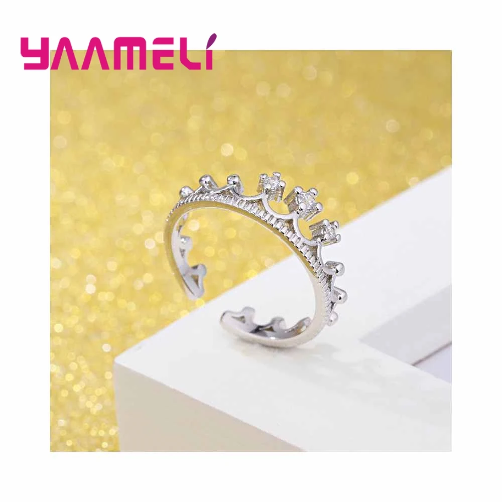 Women Luxury Elegant Crown Ring For Engagement 925 Sterling Silver Wedding Jewelry Accessories Gifts Free Shipping
Women Luxury Elegant Crown Ring For Engagement 925 Sterling Silver Wedding Jewelry Accessories Gifts Free Shipping