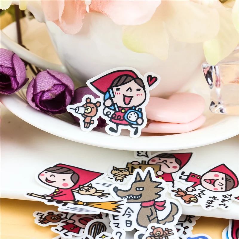 41 шт. креативные милые японские маленькие девочки наклейки для