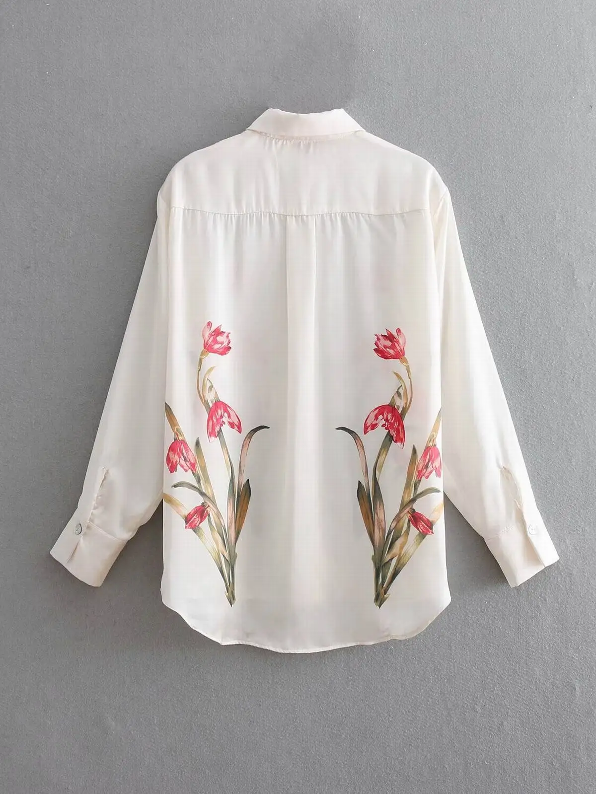 Explosion Models Women's European and American Style Flower Print White Casual Shirt Kimono Blouses Woman 2019
Explosion Models Women's European and American Style Flower Print White Casual Shirt Kimono Blouses Woman 2019