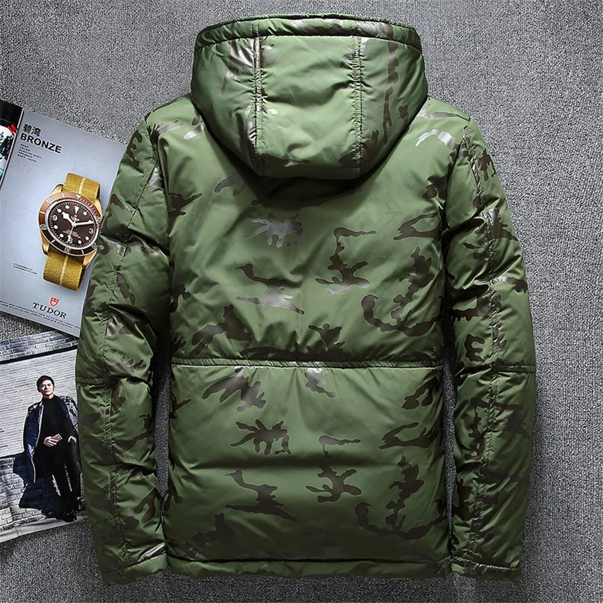 

new down jacket men thick short paragraph winter student jacket camouflage