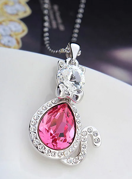 ANNGILL NEW Brand Design Girl Women Cat Necklace Accessories Crystals from Swarovski Animal Jewelry Pendant Chain Necklace
ANNGILL NEW Brand Design Girl Women Cat Necklace Accessories Crystals from Swarovski Animal Jewelry Pendant Chain Necklace