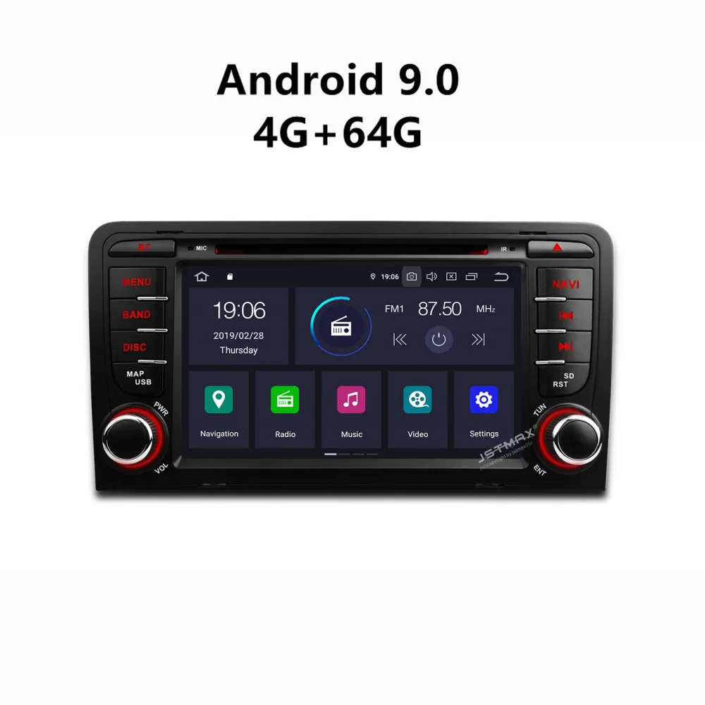 JSTMAX Android 9.0 car dvd Radio multimedia player 4+64G for Audi A3 S3 RS3 2003 2004 2005 2006 2007 2008 2009 2010 2011 gps
JSTMAX Android 9.0 car dvd Radio multimedia player 4+64G for Audi A3 S3 RS3 2003 2004 2005 2006 2007 2008 2009 2010 2011 gps