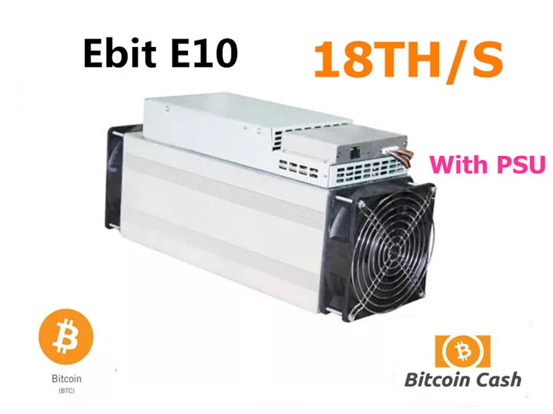 Used Asic BTC BCH Miner Ebit E10 18T With Official PSU Better Than Antminer S9 S9j S11 S15 T15 WhatsMiner M3 M10 INNOSILICON T3
Used Asic BTC BCH Miner Ebit E10 18T With Official PSU Better Than Antminer S9 S9j S11 S15 T15 WhatsMiner M3 M10 INNOSILICON T3