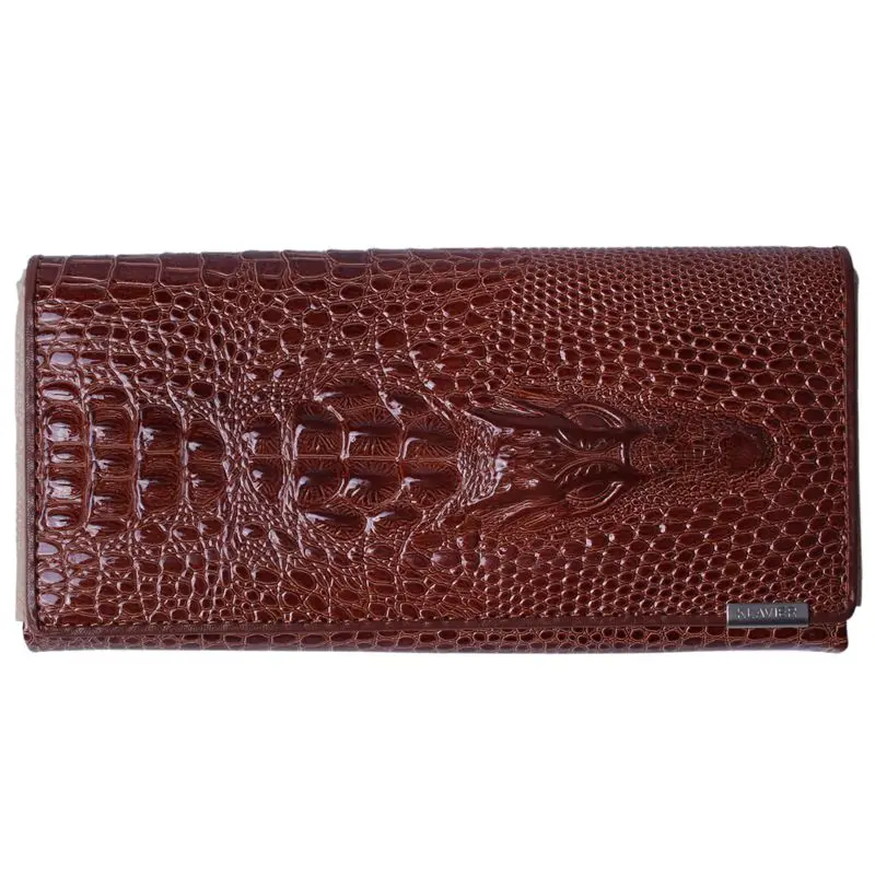 Women Wallet Female 2016 Coin Purses Holders Patent leather 3D Embossing Alligator Ladies Crocodile Long Clutch Wallets(Brown)
Women Wallet Female 2016 Coin Purses Holders Patent leather 3D Embossing Alligator Ladies Crocodile Long Clutch Wallets(Brown)