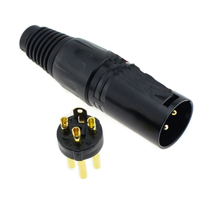 100pcs Microphone 3 Pin XLR Connector Copper Core Gold Plating XLR Black Male Plug
100pcs Microphone 3 Pin XLR Connector Copper Core Gold Plating XLR Black Male Plug