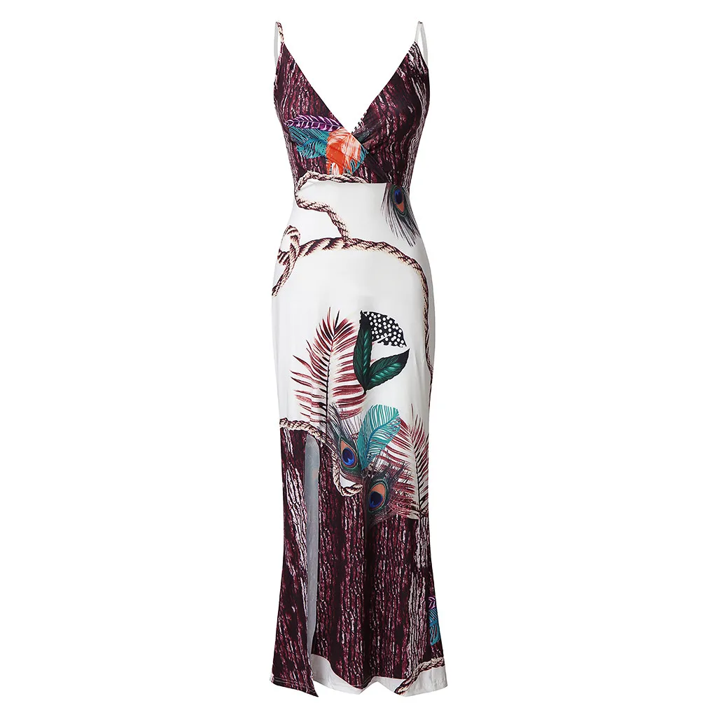 feather print thigh slit slip dress Women back bandage spaghetti strap long dress Summer 2019 sexy bodydon vestidos a529
feather print thigh slit slip dress Women back bandage spaghetti strap long dress Summer 2019 sexy bodydon vestidos a529