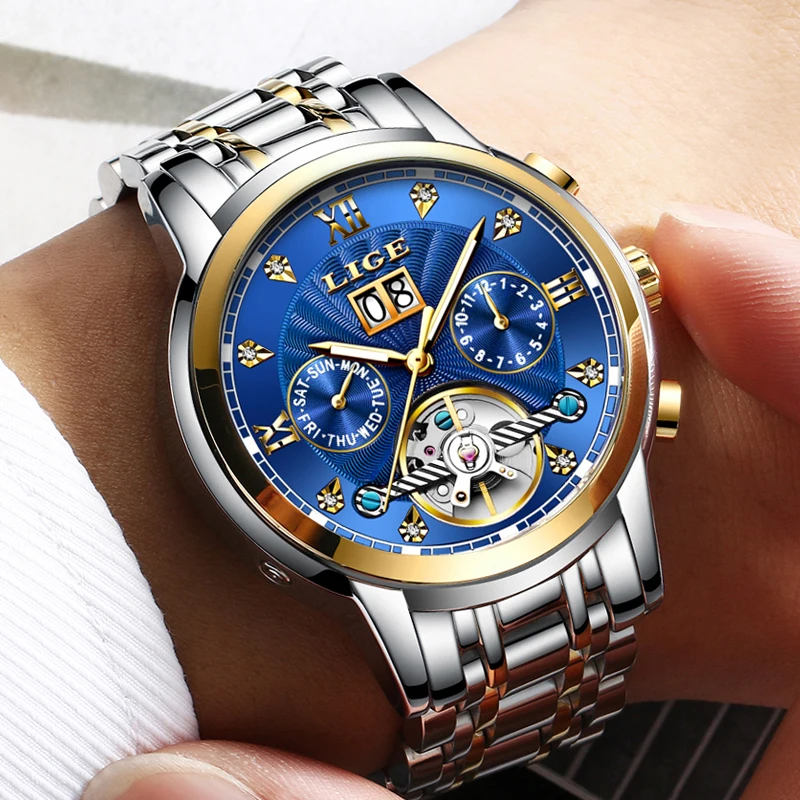 Men Watches LIGE New Casual Business Automatic Mechanical Watch Men Top Brand Luxury Tourbillon Waterproof Watch Reloj masculino
Men Watches LIGE New Casual Business Automatic Mechanical Watch Men Top Brand Luxury Tourbillon Waterproof Watch Reloj masculino