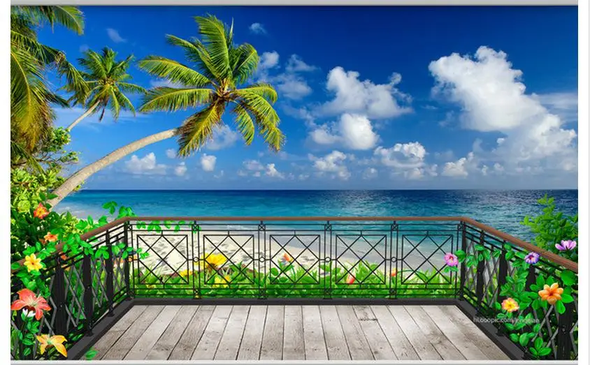 Free shipping 2015 custom non-woven wallpaper The 3 d TV setting wall balcony beach seascape 3d mural wallpaper decoration
Free shipping 2015 custom non-woven wallpaper The 3 d TV setting wall balcony beach seascape 3d mural wallpaper decoration