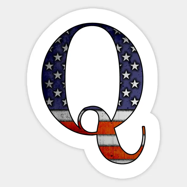 1 шт. большой Q Флаг Америки наклейка водонепроницаемый для ноутбука автомобиля