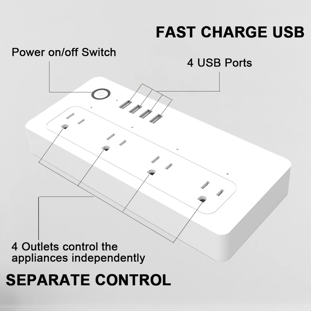 Нам WiFi Smart Plug Стабилизатор напряжения голос Управление таймер индивидуально