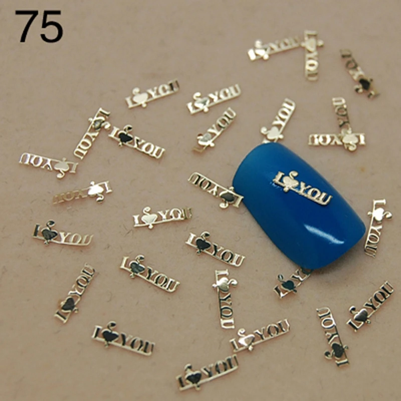 

More than 700 pcs/lot Golden Metal Nail Art Jewelry Nail Decoration Tiny Slice Metal Stud Accessories k75