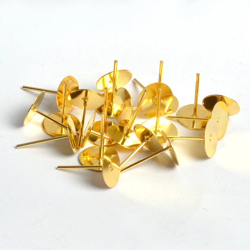 200Pcs/Lot Metal Iron Earring Stud Base Fit 4 5 6 8 mm Gold Rhodium Earring Post Flat Base Pins Settings DIY Jewelry Making
200Pcs/Lot Metal Iron Earring Stud Base Fit 4 5 6 8 mm Gold Rhodium Earring Post Flat Base Pins Settings DIY Jewelry Making