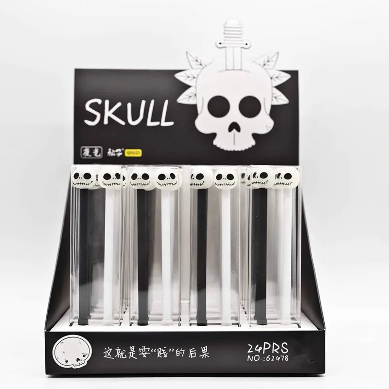 48 pcs Gel Pens Cartoon Nightlight skull black colored gel-inkpens for writing Cute stationery office school supplies 62478
48 pcs Gel Pens Cartoon Nightlight skull black colored gel-inkpens for writing Cute stationery office school supplies 62478