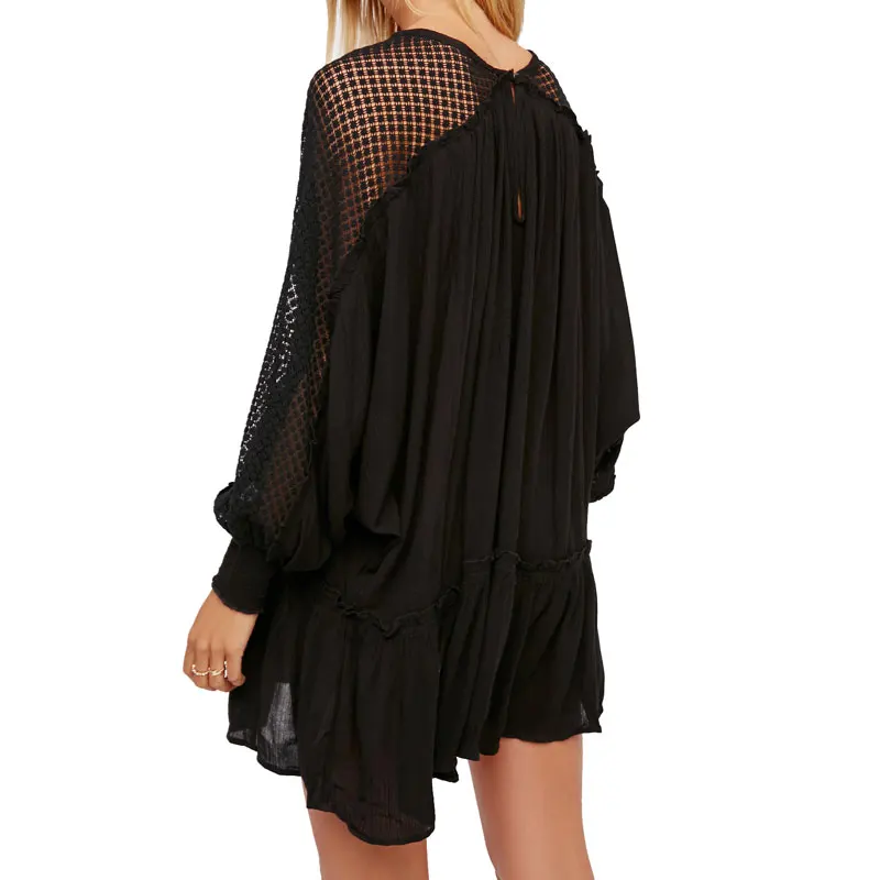 2020 Women Autumn Dress Lantern Sleeve Boho Lace Rayon Mini Dresses Patchwork Hollow Out Sexy Casual Short Tunic Chic Vestidos
2020 Women Autumn Dress Lantern Sleeve Boho Lace Rayon Mini Dresses Patchwork Hollow Out Sexy Casual Short Tunic Chic Vestidos