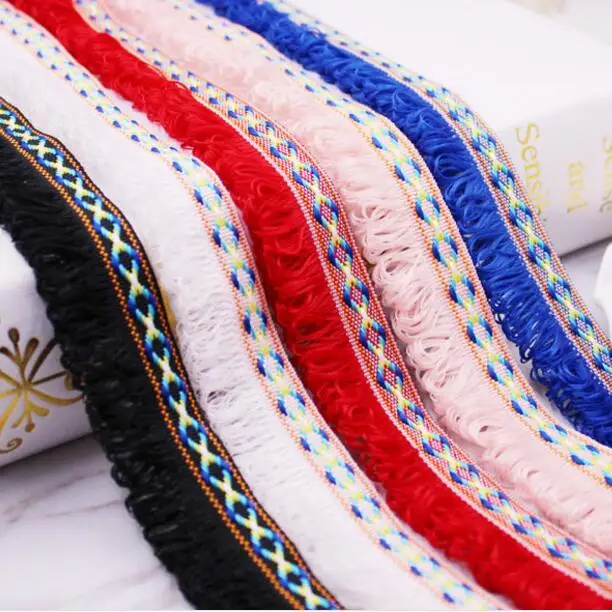 45Yards 3cm Polyester Jacquard Fringe Trim African Tassel Ribbon Lace DIY Sewing Materials Ethnic Curtains Clothes Accessories
45Yards 3cm Polyester Jacquard Fringe Trim African Tassel Ribbon Lace DIY Sewing Materials Ethnic Curtains Clothes Accessories