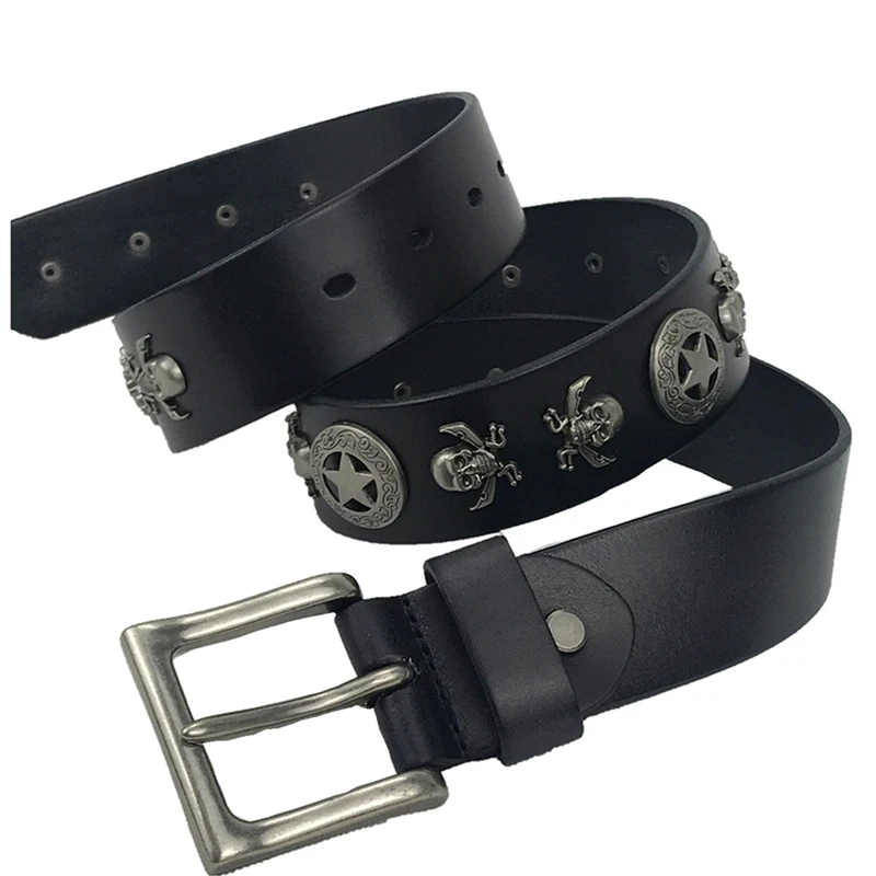 Rivet Punk Metal Western Belt Skull Genuine Leather belt male For Jeans Punk Waist Belts Riem Ceinture Homme MBT0515
Rivet Punk Metal Western Belt Skull Genuine Leather belt male For Jeans Punk Waist Belts Riem Ceinture Homme MBT0515