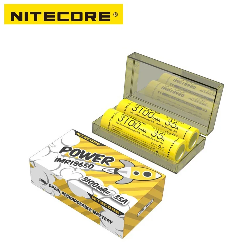 Nitecore IMR18650 3100mAh 35A 3.7v FLAT TOP Rechargeable Battery