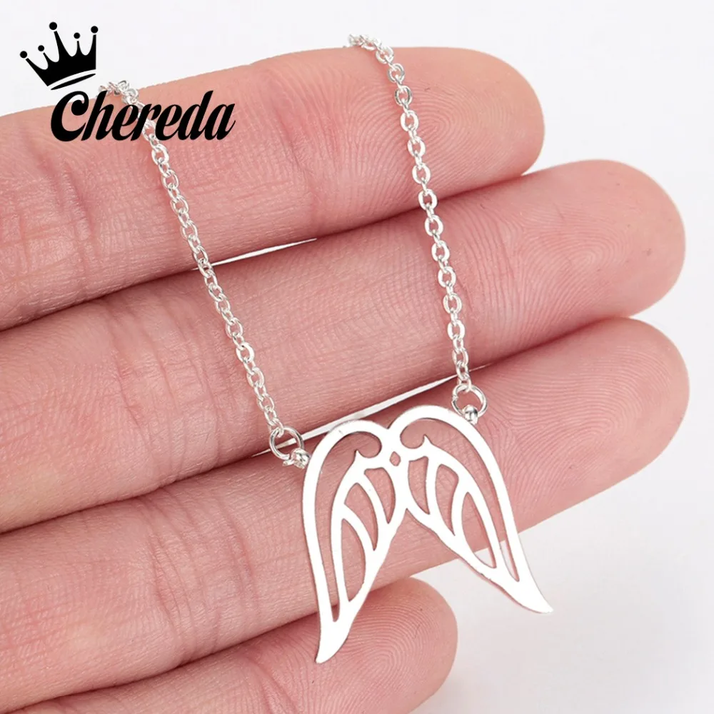 Chereda Fashion Tiny Wing Necklace Personalized Stainless Steel Hollow Dainty Gold Silver Jewelry for Women Accessories Gift
Chereda Fashion Tiny Wing Necklace Personalized Stainless Steel Hollow Dainty Gold Silver Jewelry for Women Accessories Gift