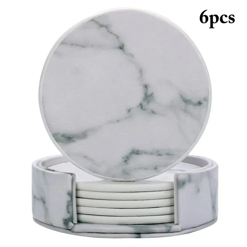 6pcs Marble Coasters leather Cup Coaster Drinking Tea Cup Pad Round Table Mat Coaster Coffee Tea Cup Place Mats Pad
6pcs Marble Coasters leather Cup Coaster Drinking Tea Cup Pad Round Table Mat Coaster Coffee Tea Cup Place Mats Pad